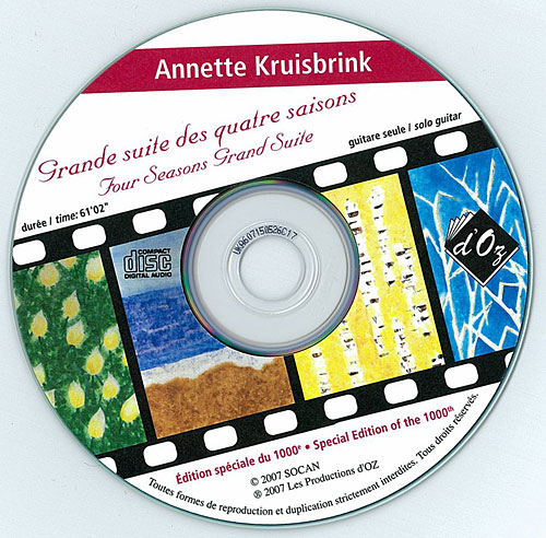 Grande suite des quatre saisons (CD)